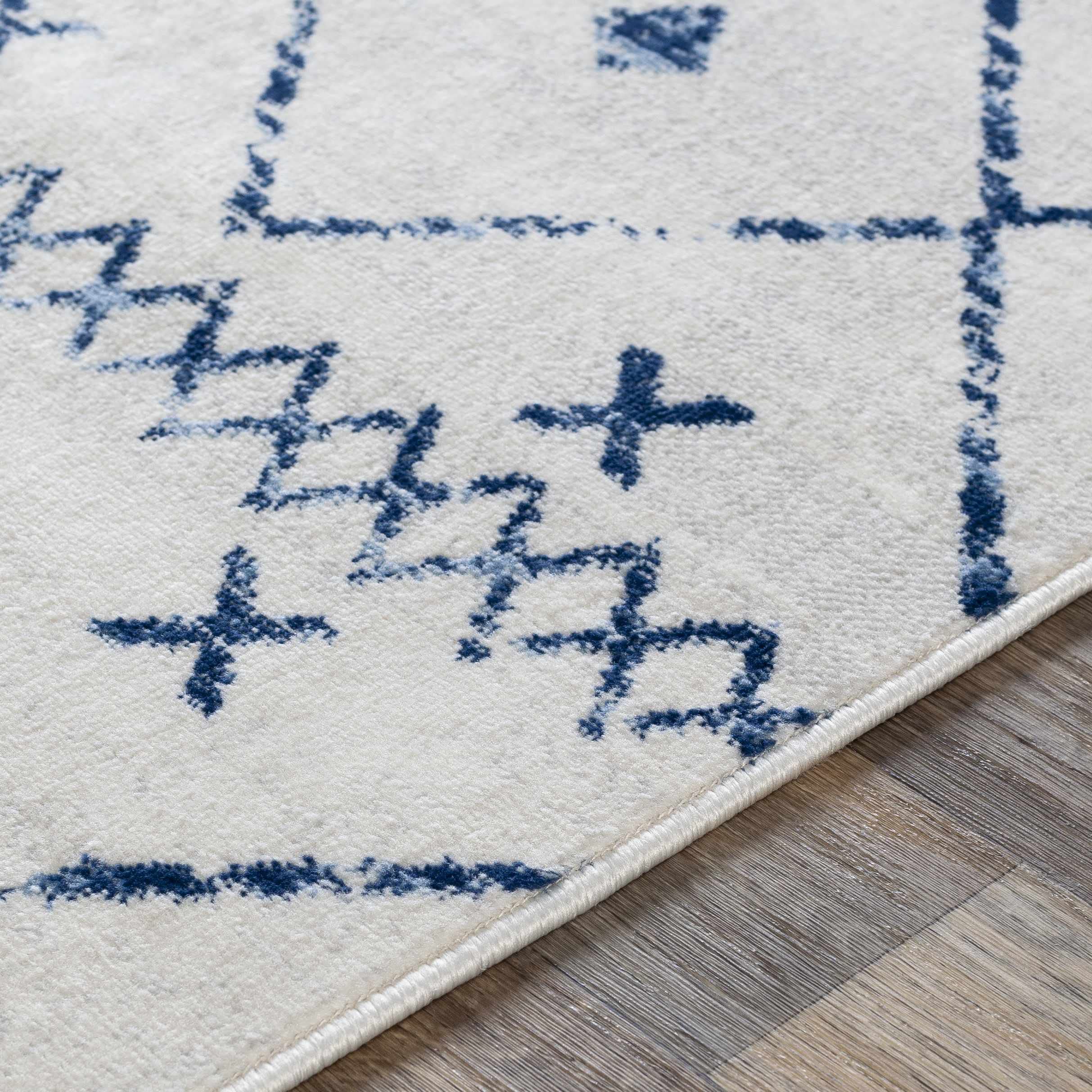 Hauteloom Everett Blue and Gray Area Rug 9' x 12'3