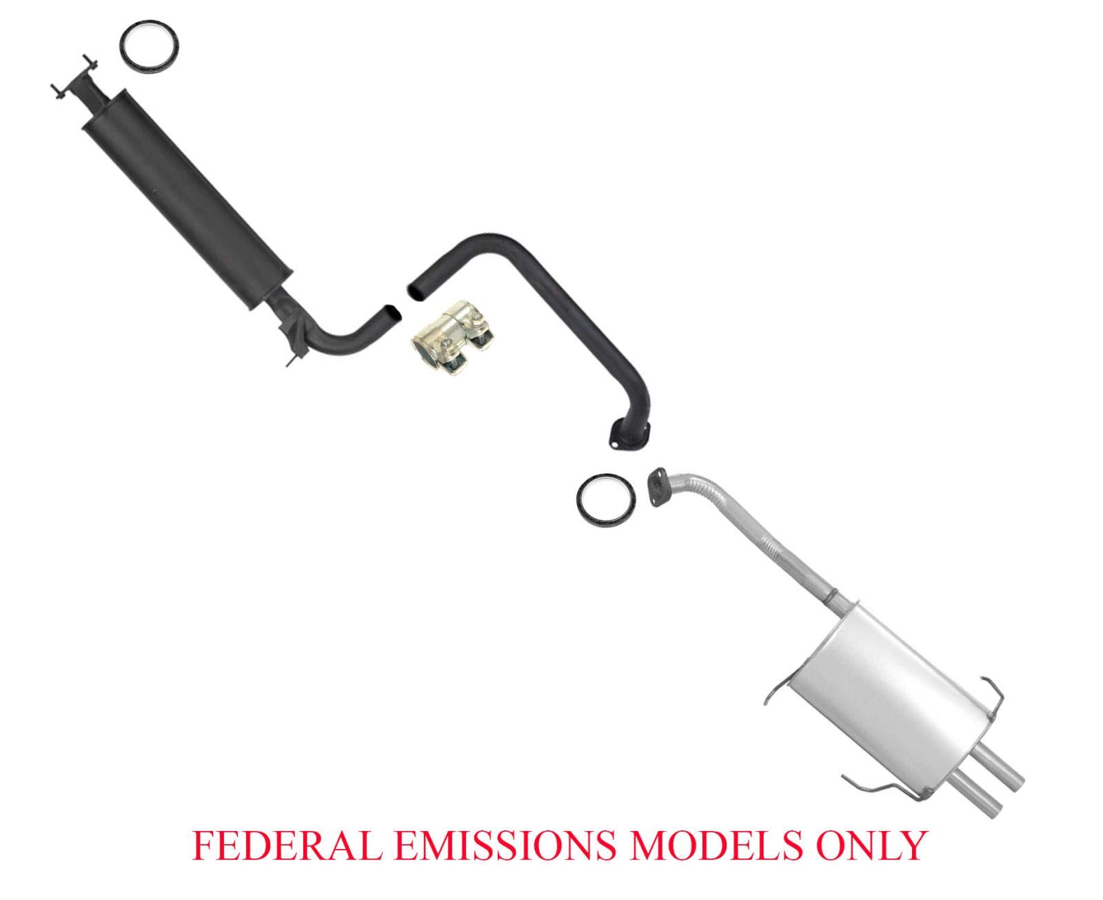High-Quality Resonator Pipe & Muffler Replacement for 2000 Nissan Maxima (Federal Emissions) - Improve Exhaust Performance & Reduce Noise for Daily Commuting & Highway Driving