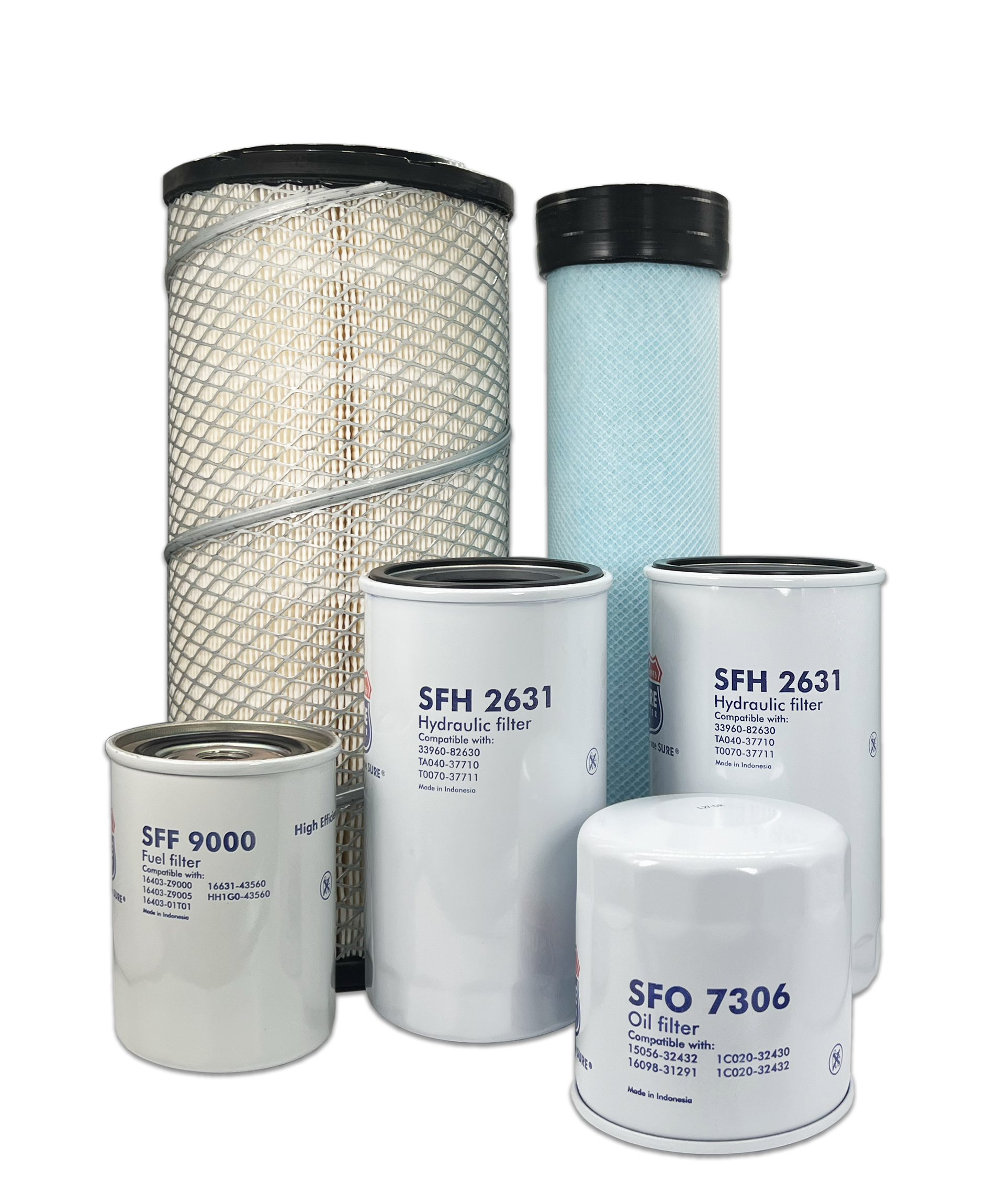 HERO® Maintenance Filter Kit for Kubota M9960HFC Tractor - Air, Oil & Fuel Filters Replacement Set | Perfect for Tractor Maintenance & Farming Equipment Care