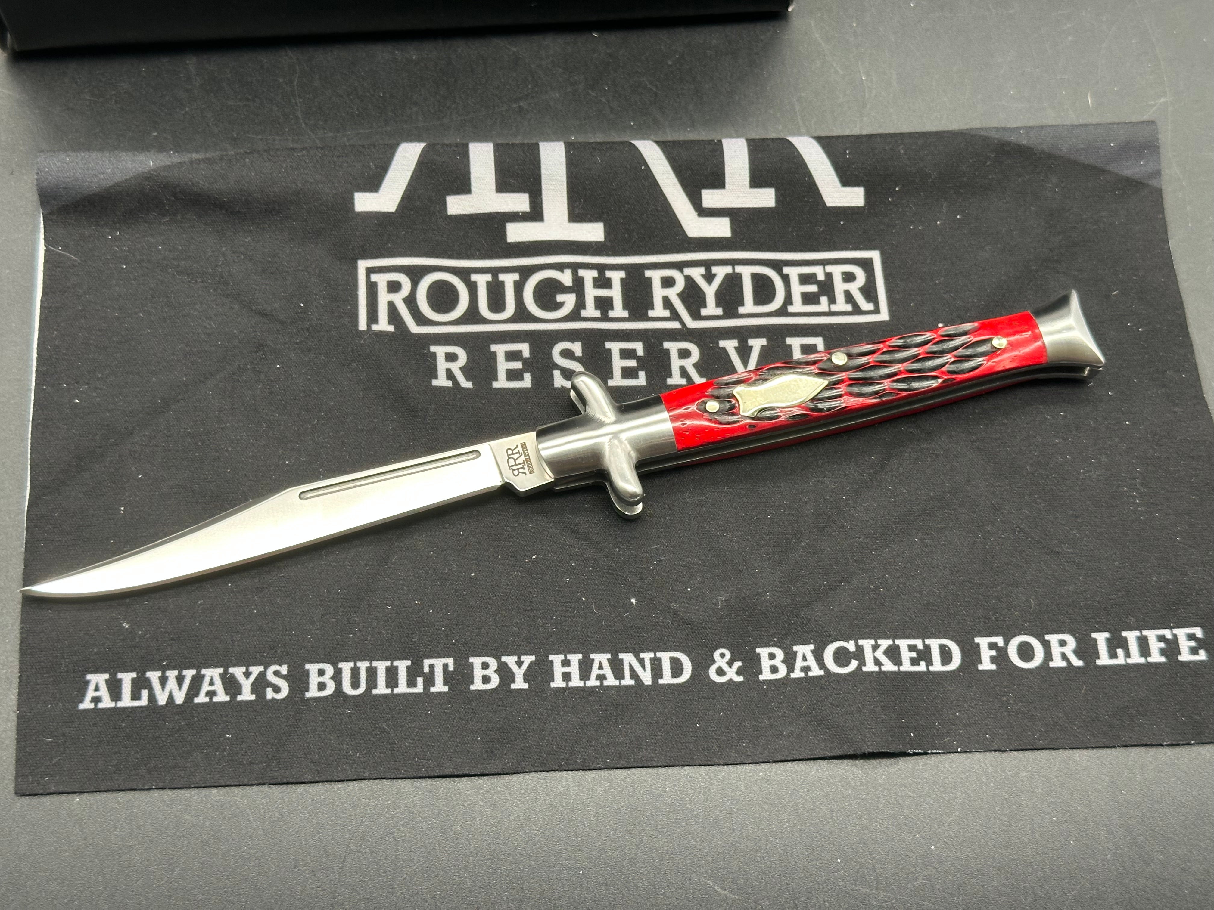 Rough Ryder Reserve Bowtie Fishtail Pocket Knife - Collectible Tin Case - Perfect for Camping, Hiking & Everyday Carry (EDC)