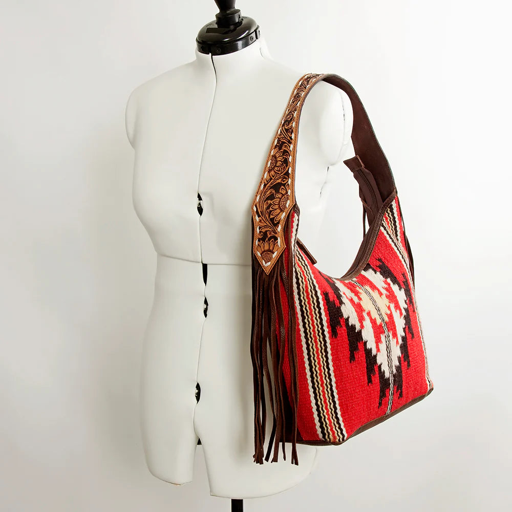 American Darling Conceal Carry Red and Black Blanket Purse - Stylish & Functional Crossbody Bag for Women | Perfect for Travel, Shopping & Everyday Use