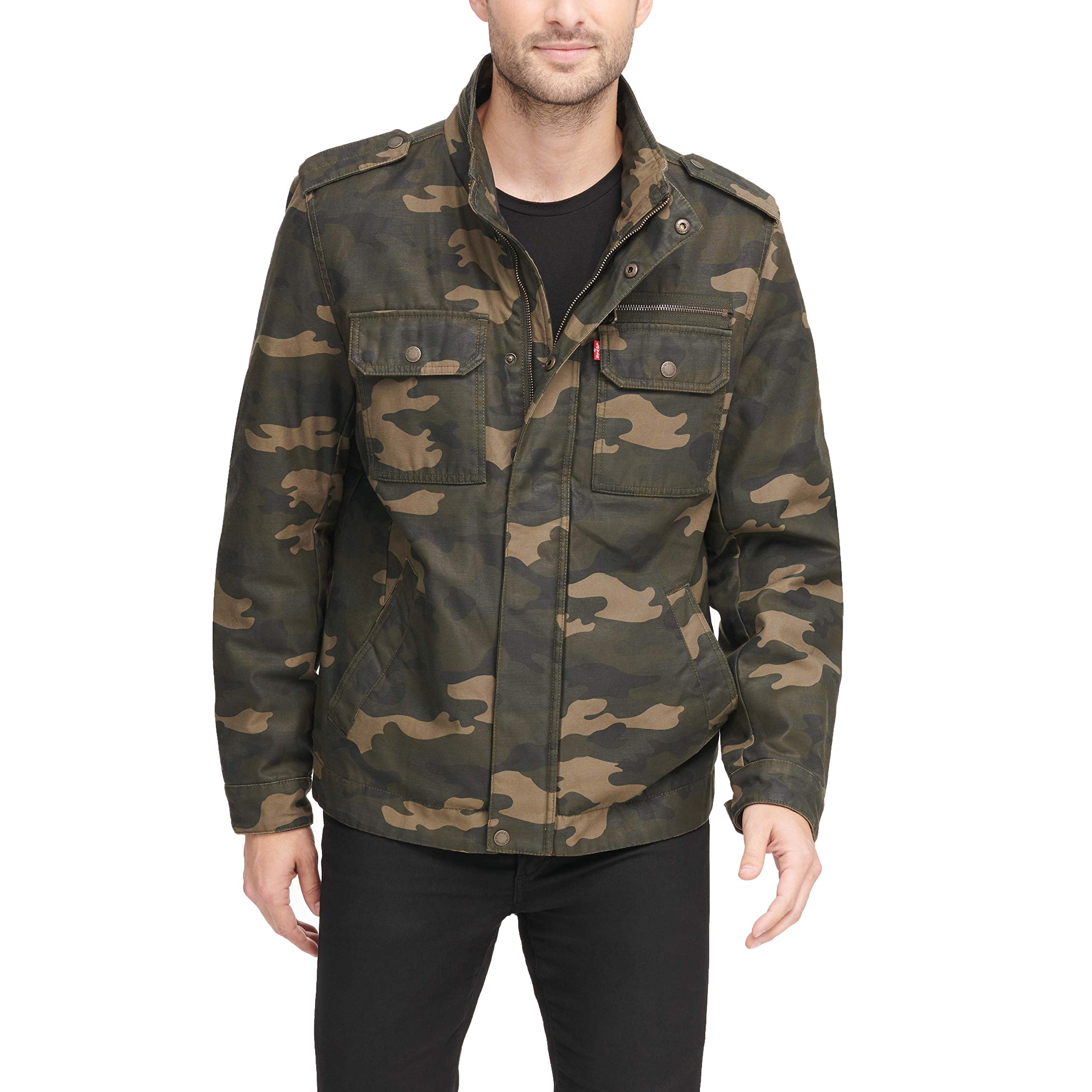 Levi's Men's Washed Cotton Military Jacket - Regular, Big & Tall Sizes | Casual Outdoor Wear, Street Style, Workwear Fashion