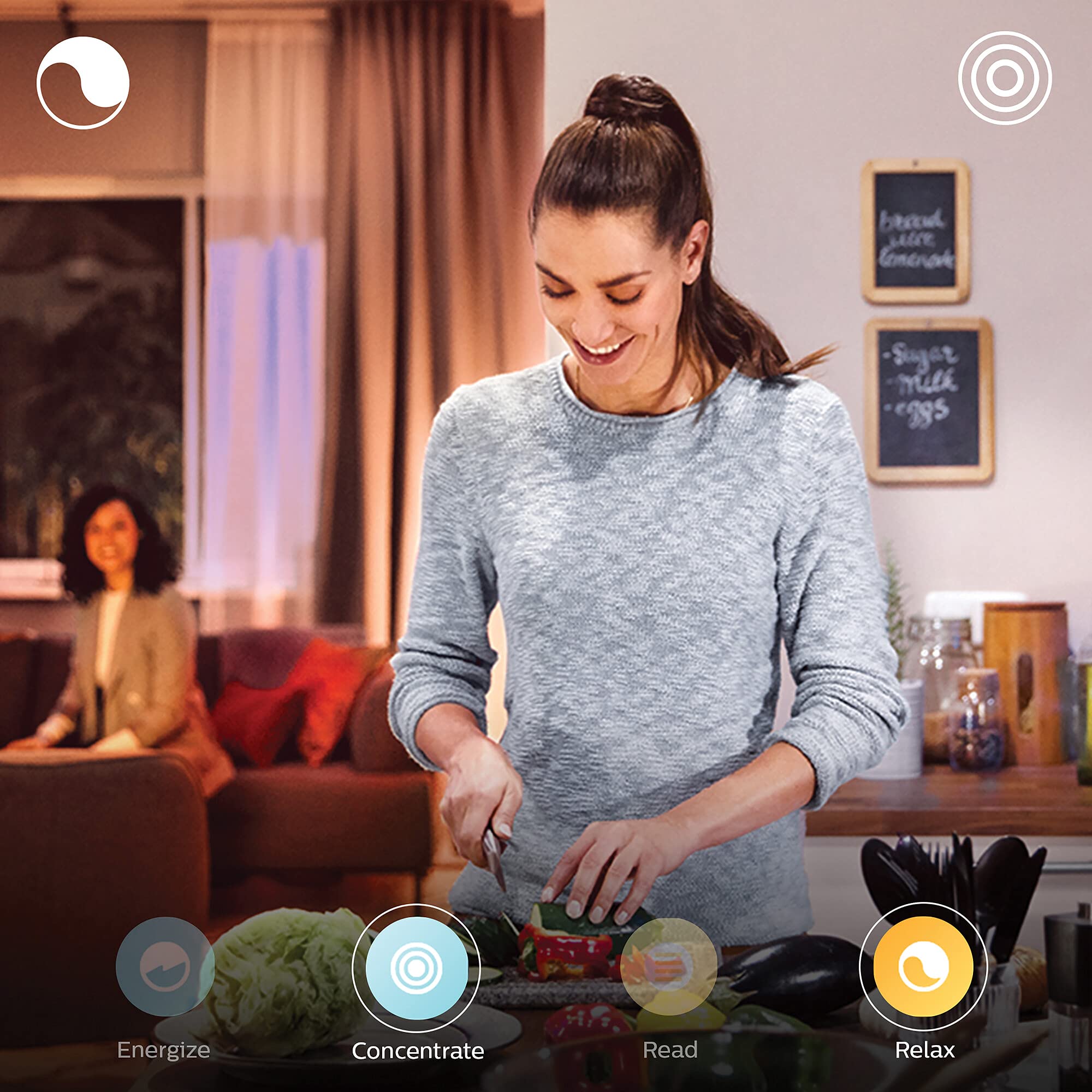 Philips Hue White Ambiance Smart Ceiling Light - Adjustable Warm to Cool White, Aluminum Finish, Includes Dimmer Switch - Perfect for Living Rooms & Bedrooms