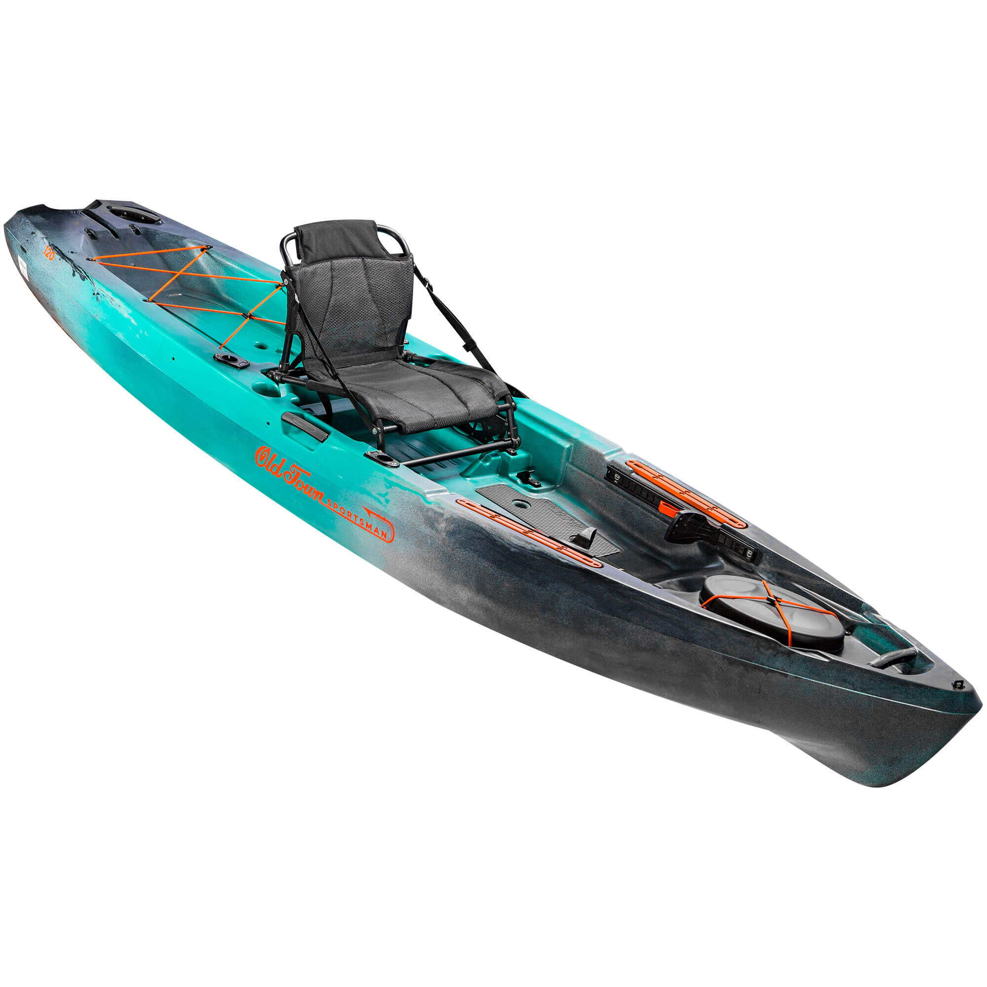 Old Town Sportsman 120 Fishing Kayak - Stable Sit-On-Top Kayak for Anglers with Paddle & Rod Holders - Perfect for Lakes, Rivers & Coastal Fishing Adventures