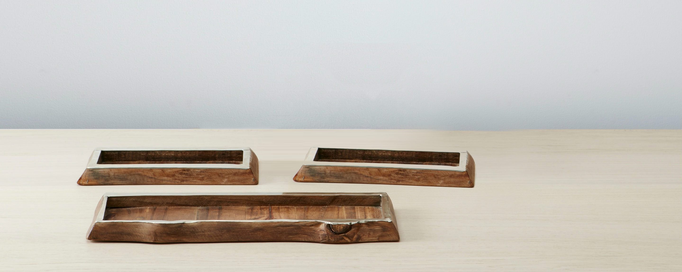 Natural Organic Teak Wood Tray - Small Size | Handcrafted Eco-Friendly Serving Tray for Dining, Bathroom, or Coffee Table Decor