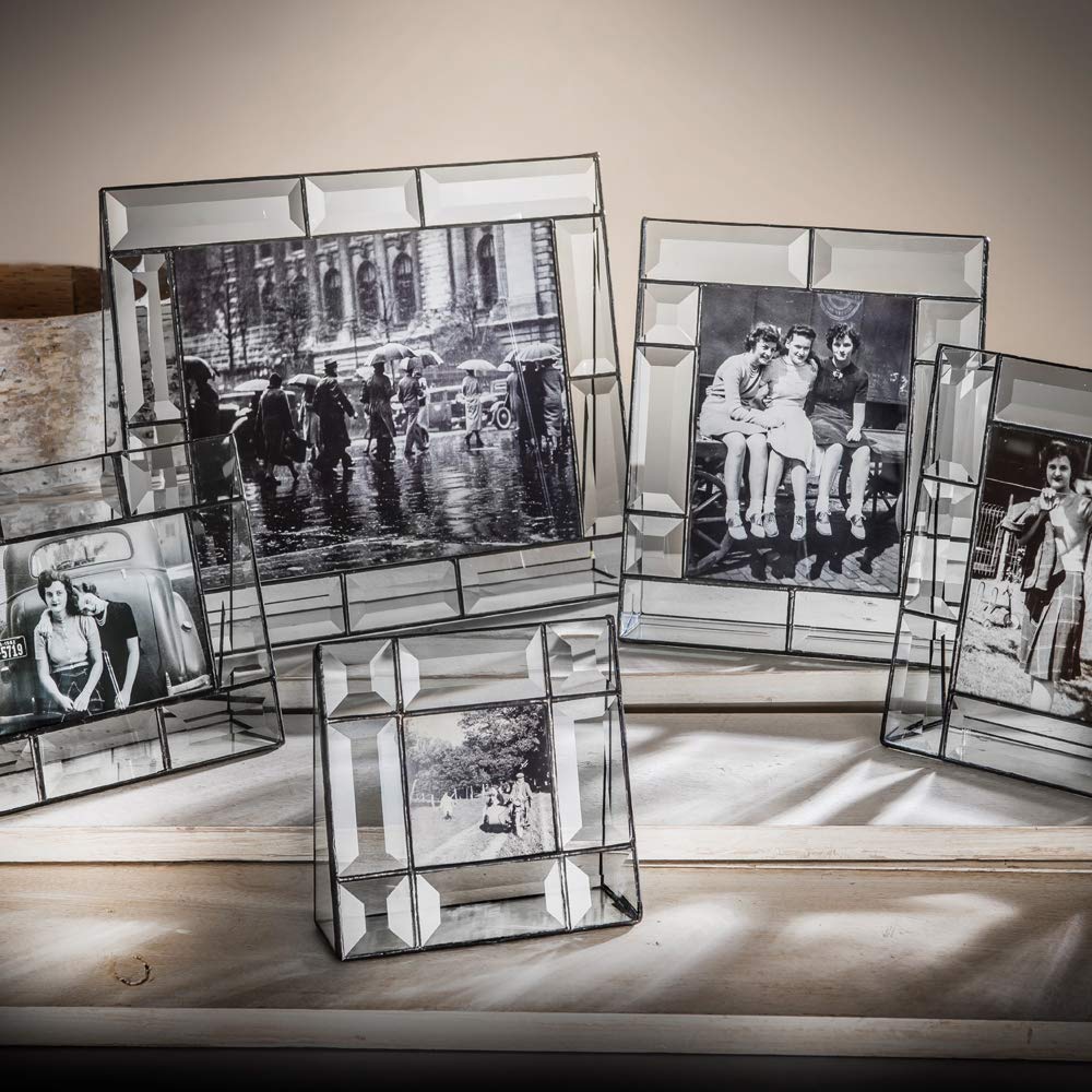 3x3 Clear Glass Picture Frame - Square Photo Display for Desk & Home Décor - Perfect for Weddings, Anniversaries, Graduations