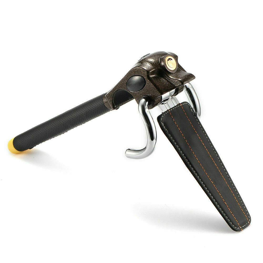 Foldable Car Steering Wheel Lock - Anti-Theft Security Device with Keys for Vehicle Protection | Perfect for Parking, Travel & Nighttime Safety