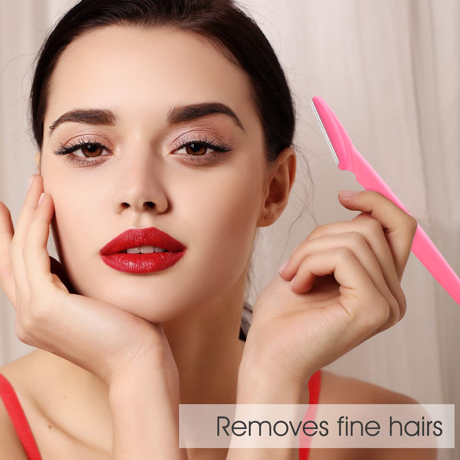 FEPITO 10-Pack Eyebrow Razors for Women & Men - 5 Foldable & 5 Unfoldable Eyebrow Trimmers - Facial Hair Remover for Precise Shaping & Grooming - Perfect for Eyebrows, Upper Lip, Chin & Peach Fuzz Removal at Home or Travel