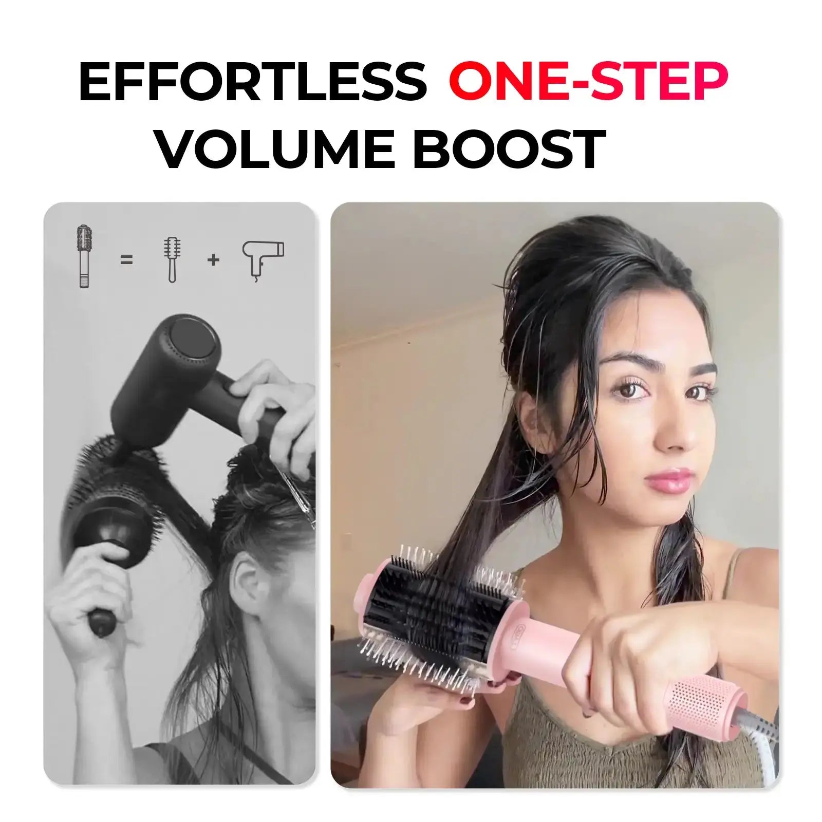 TYMO Airbeam Hair Straightening Brush - Ionic Ceramic Flat Iron for Frizz-Free, Smooth & Shiny Hair - Perfect for Home & Salon Styling