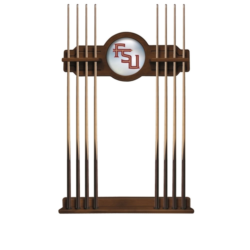 Florida State Script Cue Rack - Chardonnay Finish Pool Table Accessory for Game Rooms & Bars by Holland Bar Stool