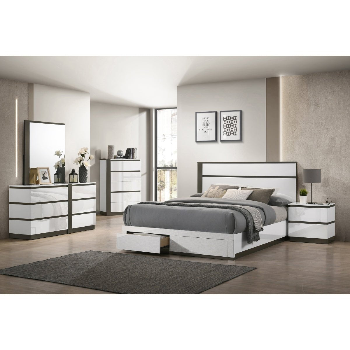 Allister Collection Dresser - Modern 6-Drawer Wooden Dresser for Bedroom, Nursery & Closet Organization - Stylish Storage Solution for Clothes, Toys & Accessories