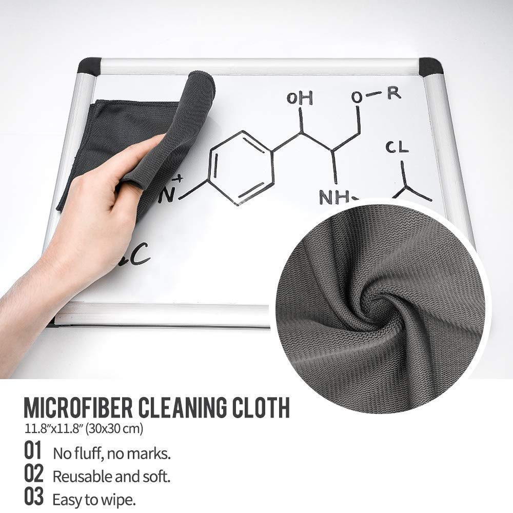Loukin Whiteboard Accessories Bundle - Non-Toxic Whiteboard Cleaner Kit (8.5 fl oz) with Magnetic & Adhesive Marker Holder | Perfect for Office, Classroom & Home Organization
