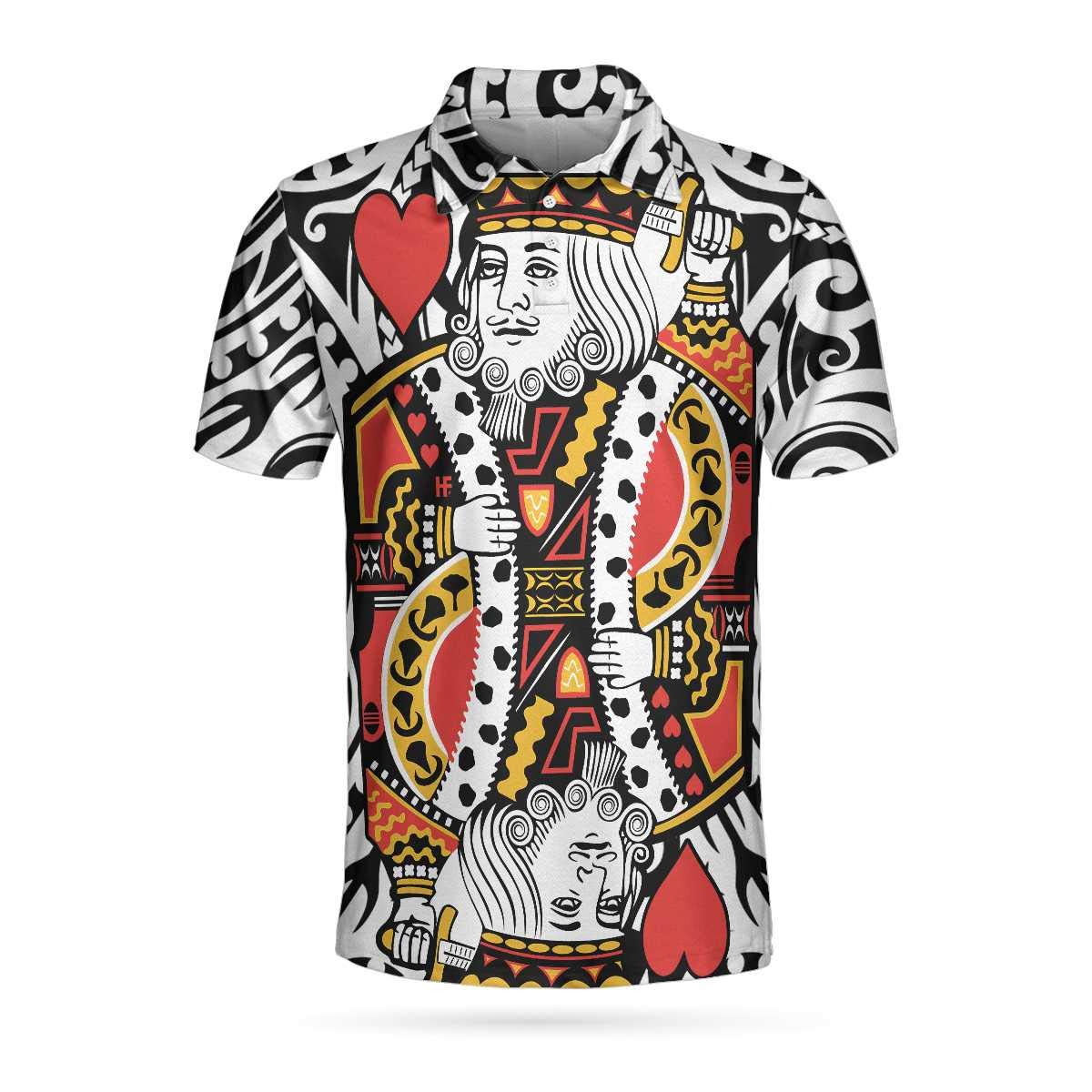 HYPERFAVOR Men's Smart Casino-Themed Polo Shirts - Short Sleeve Poker Shirt for Men | Perfect for Casino Nights, Poker Parties & Casual Wear