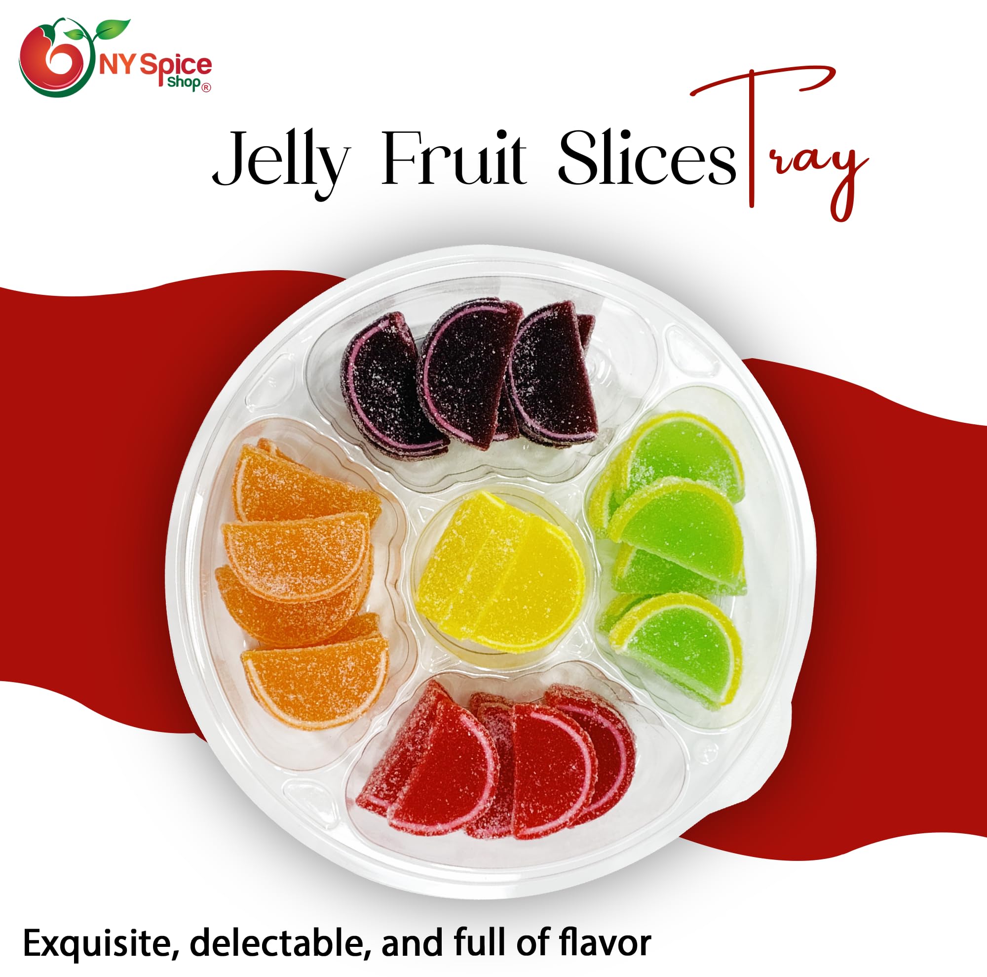 NY SPICE SHOP Jelly Fruit Candy - 2lb Assorted Fruit Slices Gummies - Old Fashioned Soft Candy for Sweet Lovers - Perfect for Parties, Gift Baskets & Movie Night Snacks