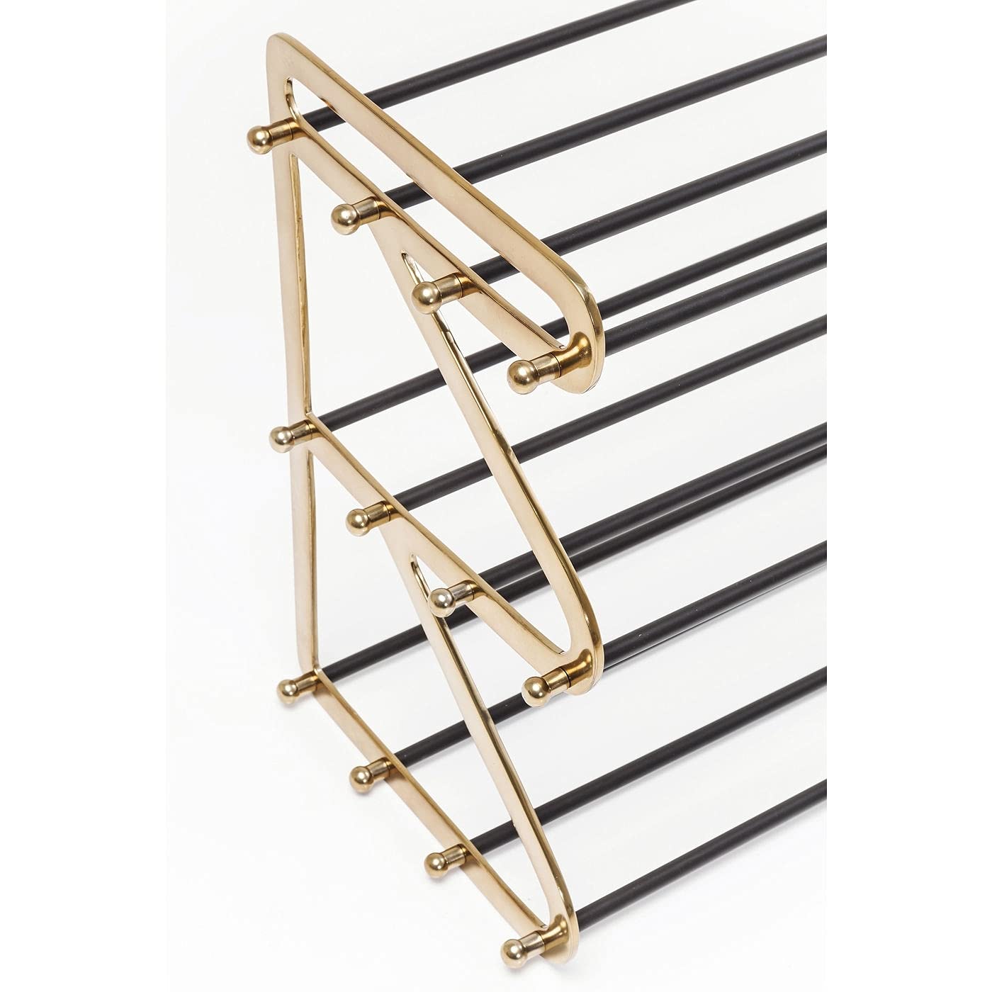 3-Tier Aluminum Shoe Rack Organizer - Black/Gold, Holds 12 Pairs of Shoes, Space-Saving Storage for Hallway & Entryway (55x84x34cm) - Perfect for Small Spaces & Apartment Living