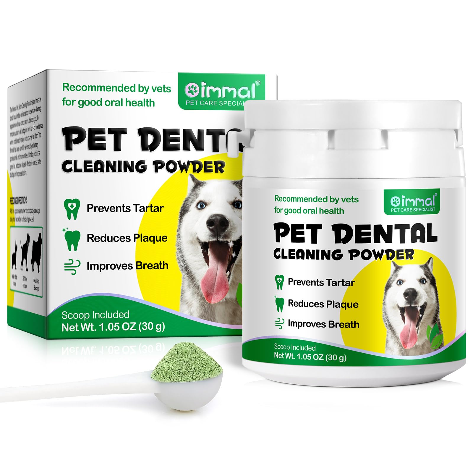 Natural Dog Dental Cleaning Powder with Probiotics - Freshens Breath & Cleans Teeth for Small, Medium & Large Dogs (30g) | Perfect for Daily Oral Care & Preventing Bad Breath at Home