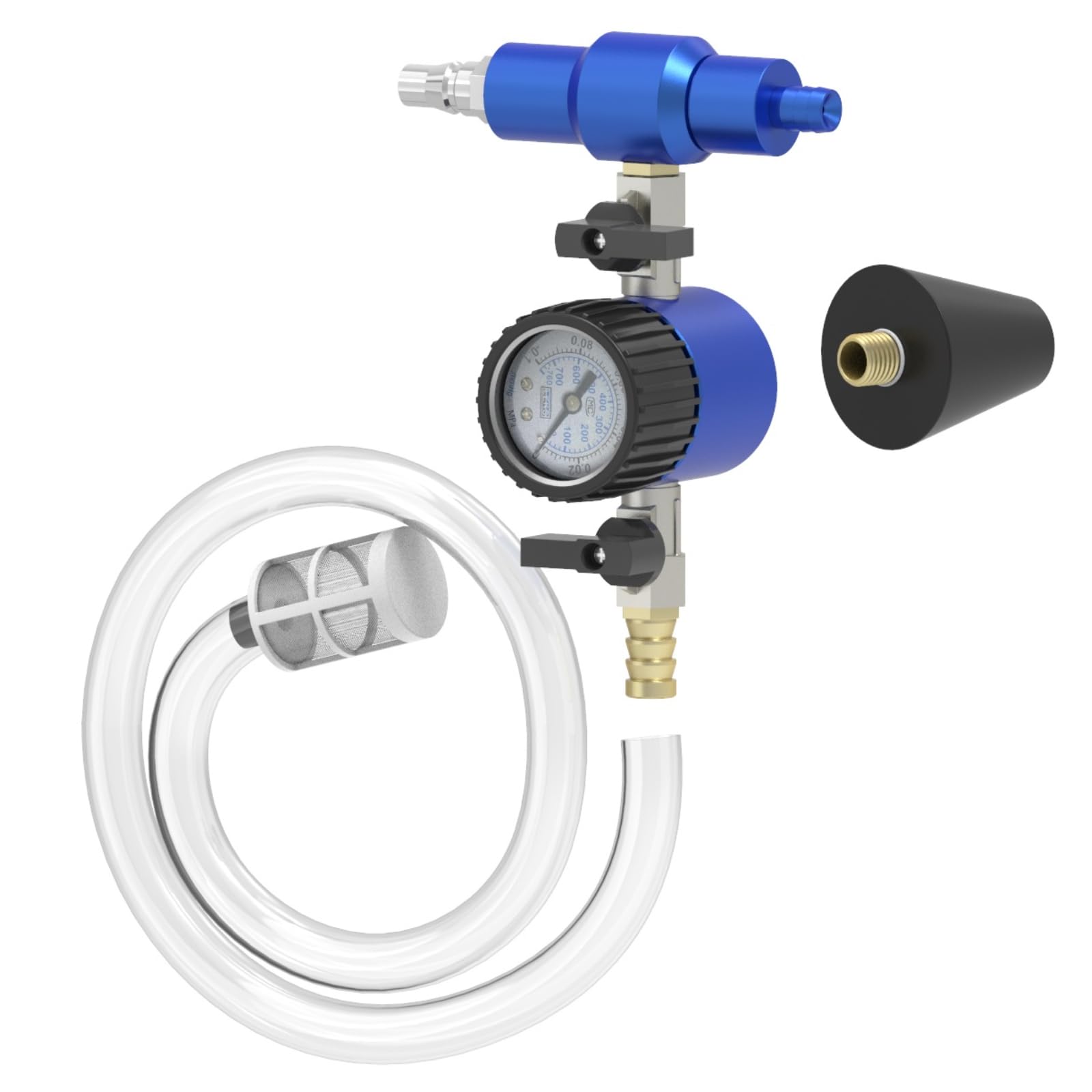 MR CARTOOL Coolant Vacuum Refill Kit - Professional Cooling System Refiller with Pressure Gauge Tester & 3 Size Adapters - Perfect for Car Radiator Maintenance and DIY Auto Repair