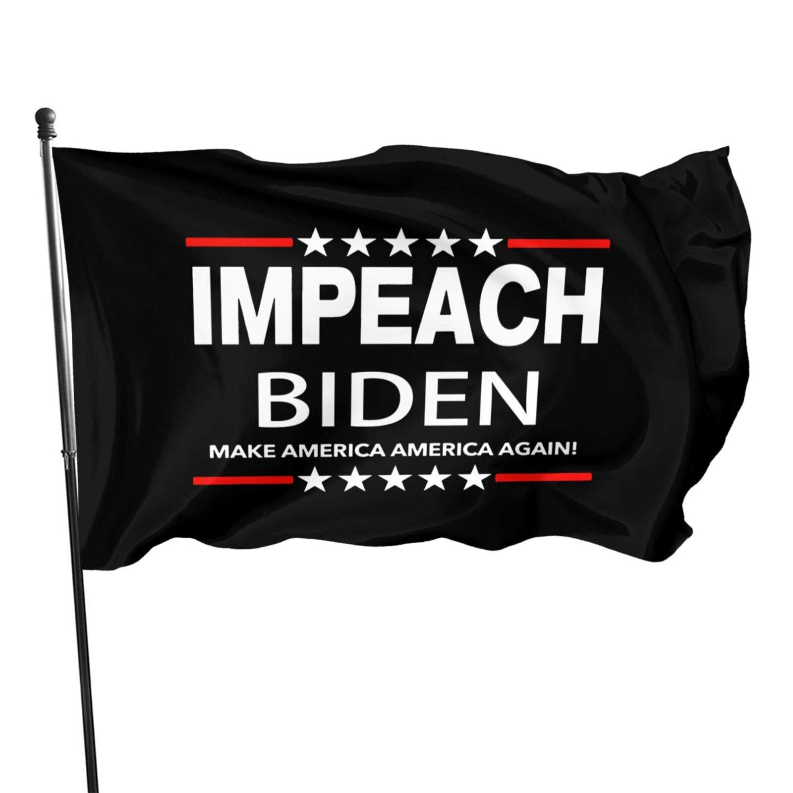 ZQXSDY Yzooiyl Impeach Biden - Make America Great Again Flag 3x5 FT Double-Sided Outdoor Banner | Patriotic Yard Decoration | Durable All-Weather US Flag for Political Rallies, Home & Garden Display