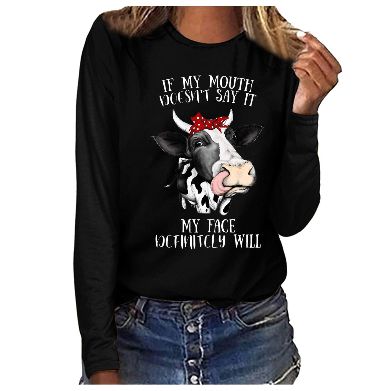 Women's Printed Casual Summer Tops - Long Sleeve Pullover Blouse & Sweatshirt for Ladies | Perfect for Beach Outings, Office Wear & Weekend Brunch