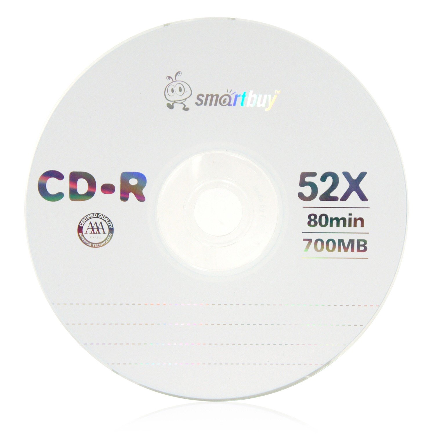 Smart Buy Logo CD-R 1000-Pack 700MB 52x Blank Recordable Discs - Bulk Data Storage for Music, Photos, Videos & Archiving (1000 Discs)