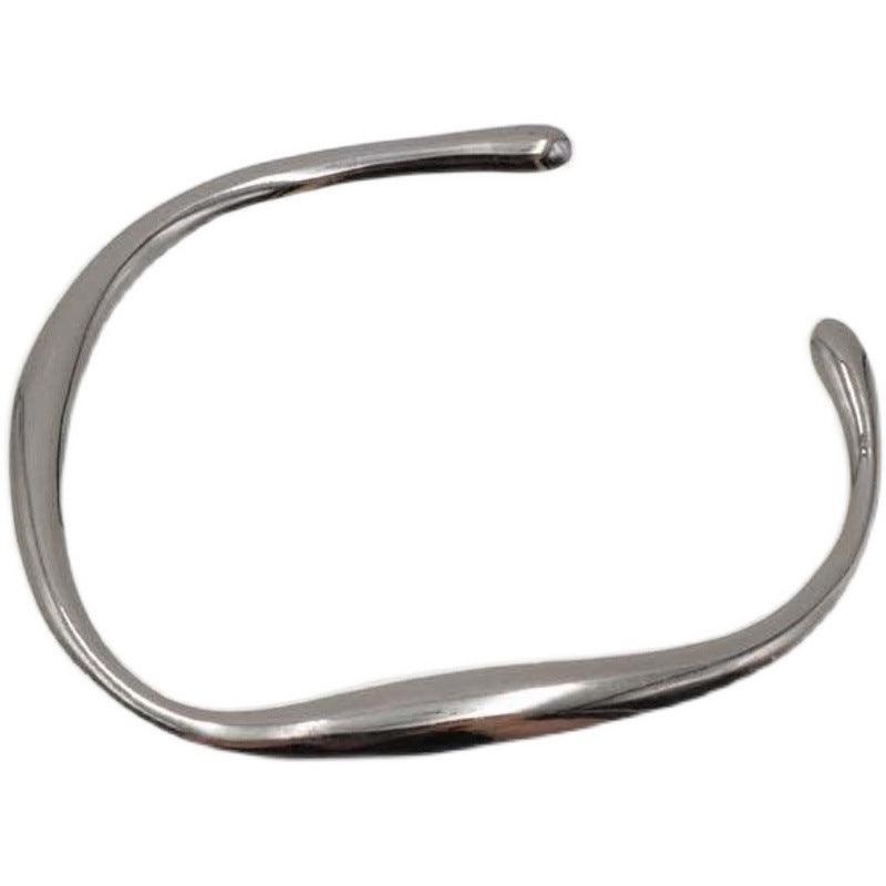 S925 Sterling Silver Irregular Flow Square Bracelet for Women - Elegant Handmade Jewelry Gift for Birthday, Anniversary & Special Occasions