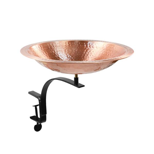 Handmade Hammered Solid Copper Birdbath for Garden - Outdoor Decorative Bird Bath with Rustic Patina Finish - Perfect for Attracting Birds to Your Backyard, Patio or Garden Decor