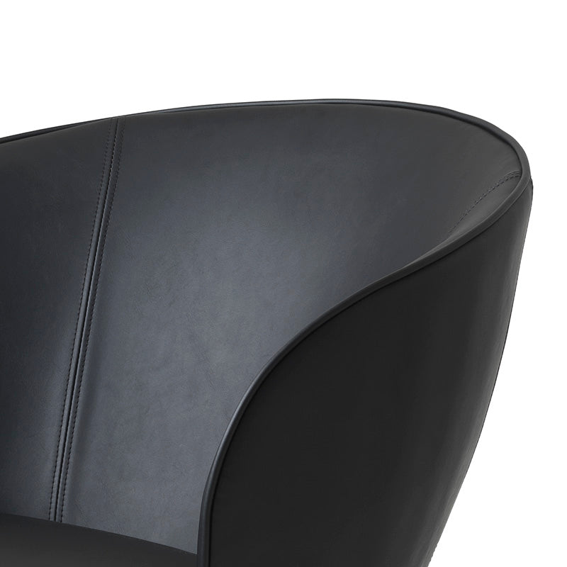 Premium GAIN Lounge Chair in Black - Modern Comfort for Living Room, Bedroom, or Office Relaxation