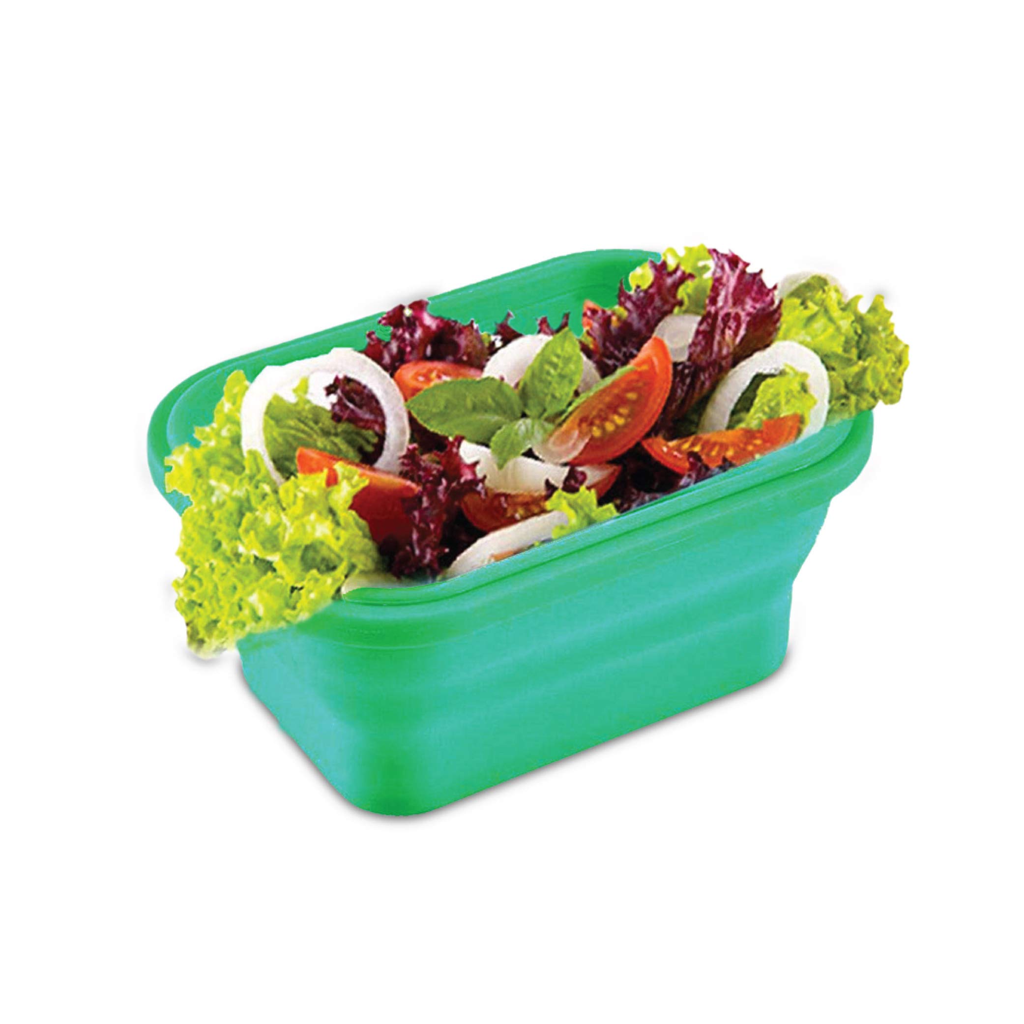 Deke Home - 4-Piece Collapsible Silicone Food Storage Container Set with Lids | BPA-Free, Airtight, Space-Saving | Microwave, Freezer & Dishwasher Safe | Perfect for Meal Prep, Lunch Box, Camping & Travel | Kitchen Organization & On-the-Go Food Storage