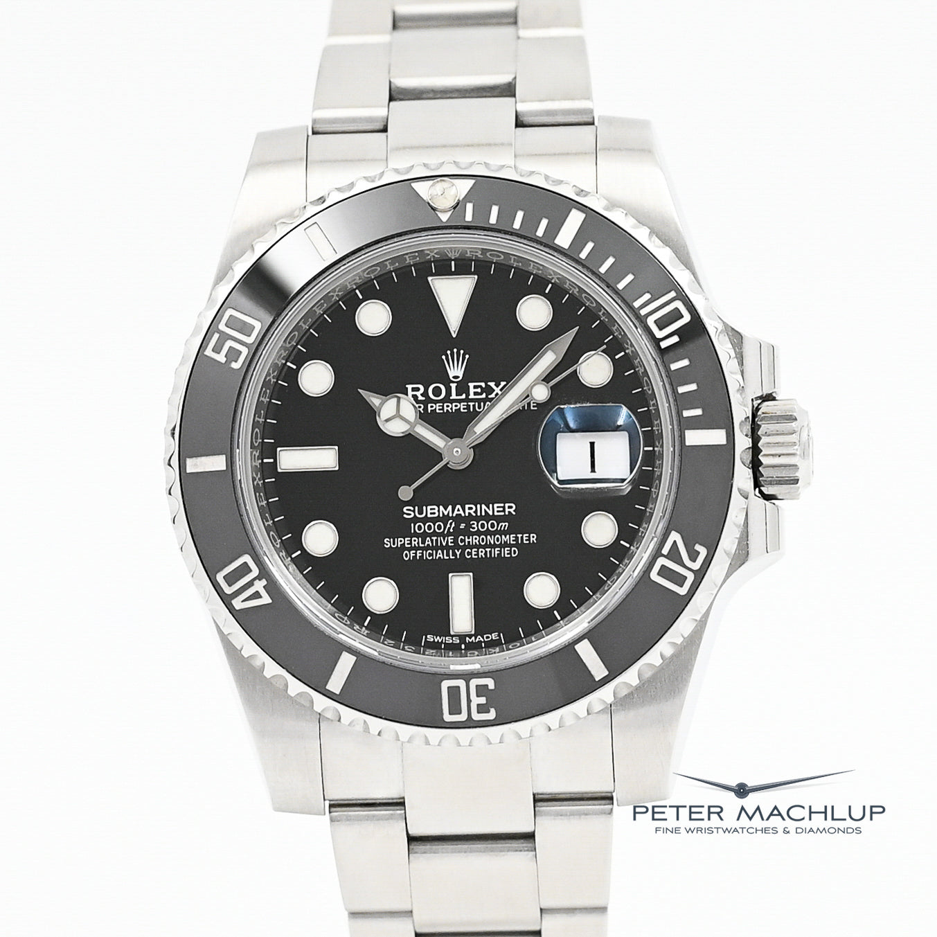 Rolex Submariner Date 40mm Men's Luxury Watch - Stainless Steel Black Dial 2018 Model | Perfect for Diving, Business & Formal Occasions