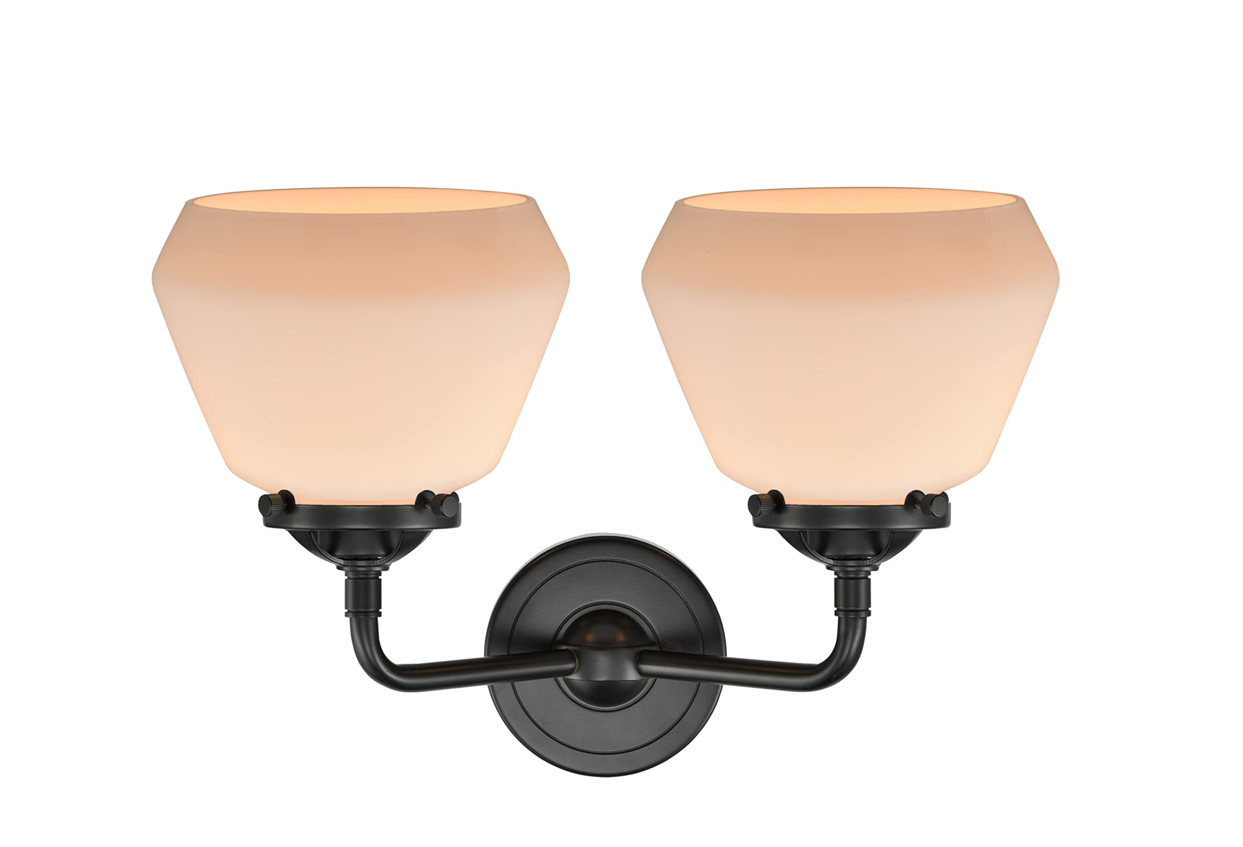 Fulton 2 Light Bathroom Vanity Light Fixture - Oil Rubbed Bronze Finish - Perfect for Bathroom Mirror Lighting and Modern Home Decor