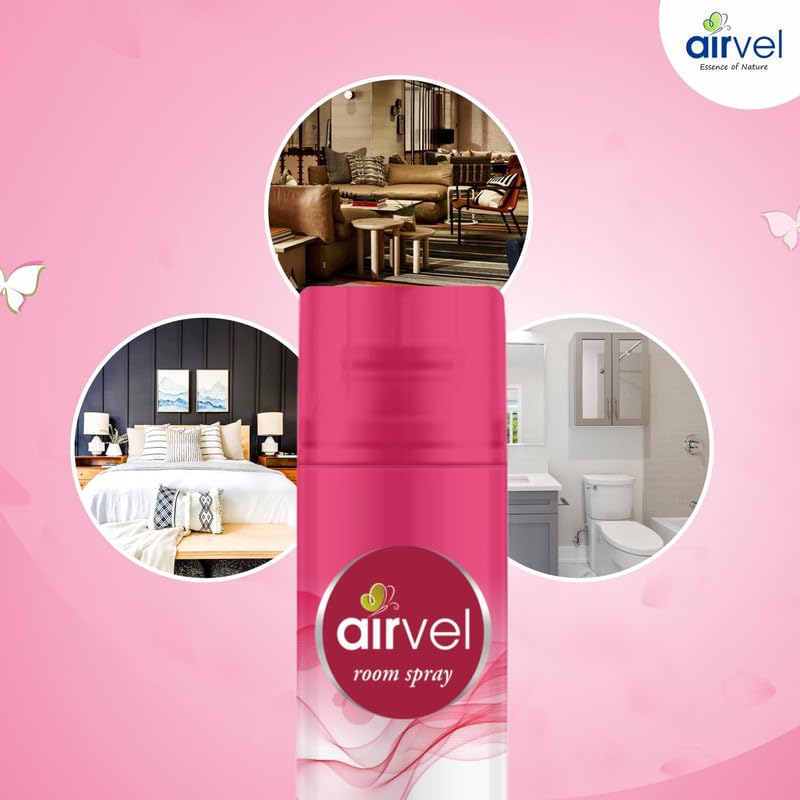Airvel Aromatic Room & Car Freshener Spray - 217ml Natural Fragrance for Home, Office & Vehicle | Long-Lasting Air Freshener with Refreshing Scent | Perfect for Bedrooms, Bathrooms & Small Spaces