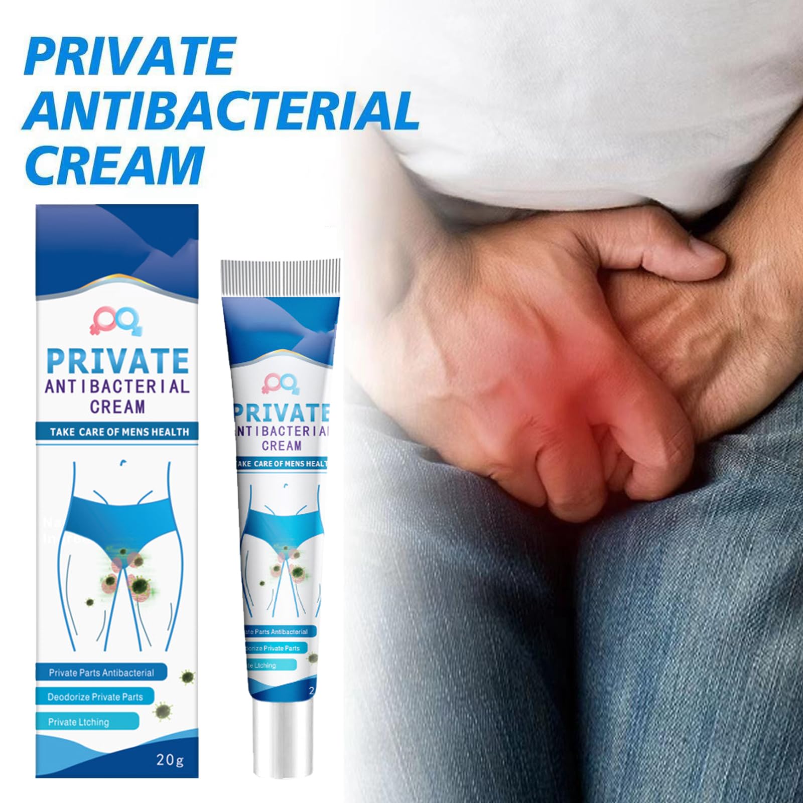 Anti Itch Cream for Men & Women - Fast Itching Relief Treatment for Private Areas & Skin Irritation - 20g Soothing Antipruritic Ointment - Perfect for Eczema, Rashes & Bug Bites