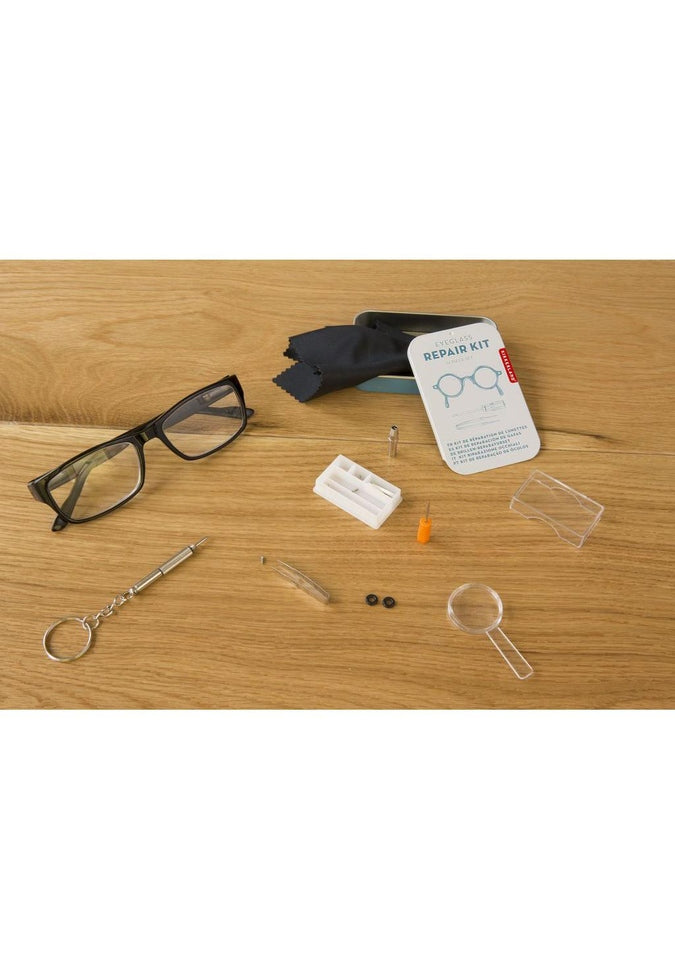 Kikkerland Eyeglass Repair Kit - Compact Screwdriver Set with Mini Tools for Glasses & Sunglasses Fix - Perfect for Home, Office, Travel & Emergency Repairs