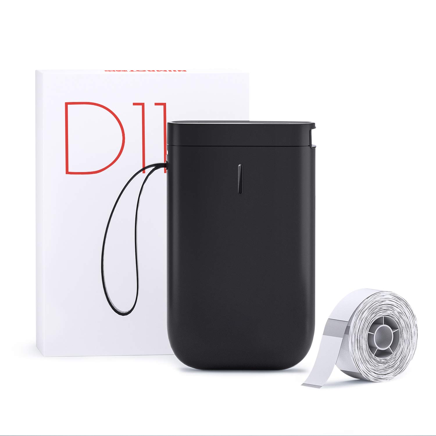 NIIMBOT D11 Portable Label Maker with Tape - Black | Ideal for Home, Office & School Organization | Perfect for Labeling Files, Storage Boxes & Supplies