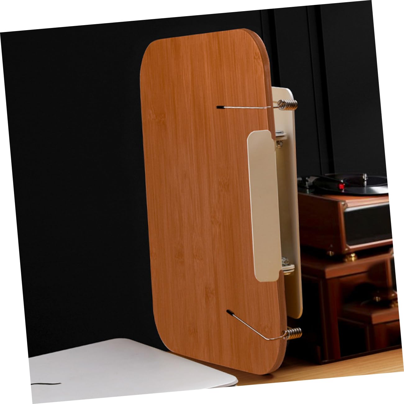 OSALADI Adjustable Book Stand - Sturdy Bamboo & Aluminum Book Holder for Reading, Studying, and Office Use - Perfect for Cookbooks, Textbooks, and Bibles