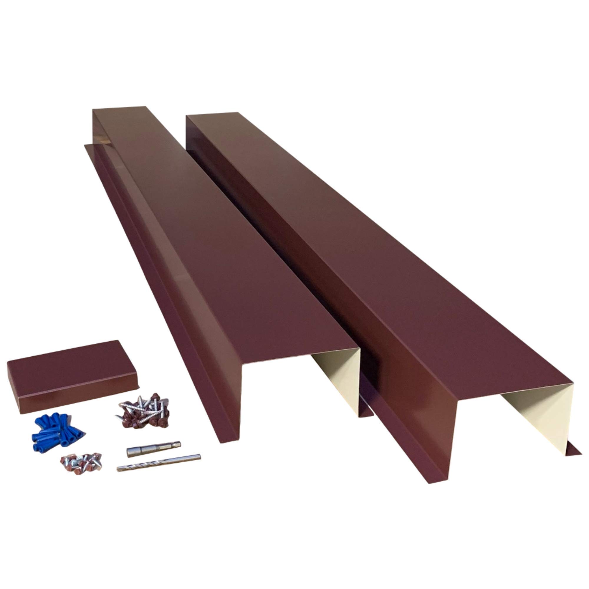 EAGLE 1 Metal Line Set Cover Kit for Mini Split & Central AC Heat Pump - 6x6 Burgundy - Durable HVAC Protection for Indoor/Outdoor Use