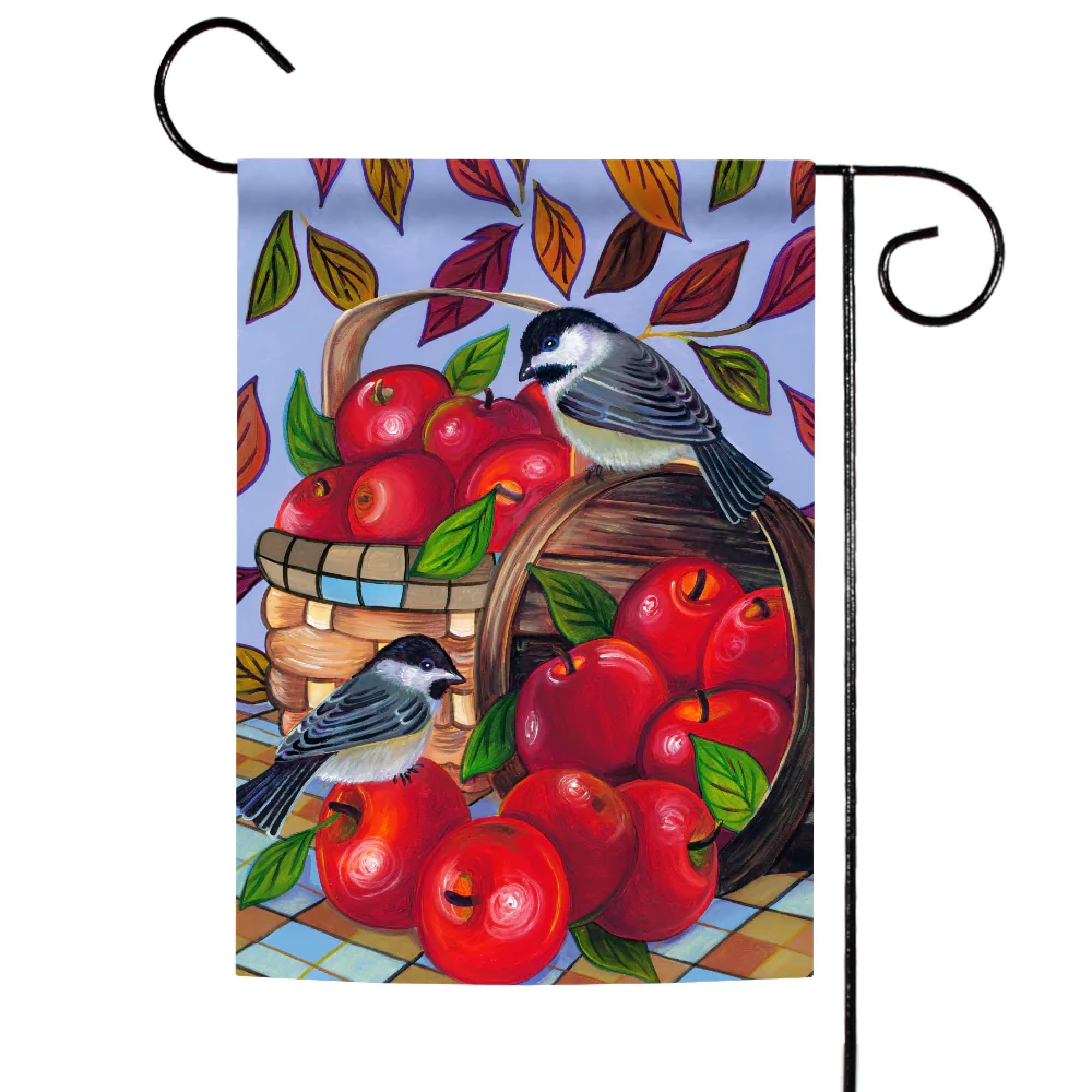 Toland Home Garden Autumn Leaves Harvest Bird House Flag - 12.5 x 18 Inch Seasonal Outdoor Decorative Garden Flag for Fall, Thanksgiving & Harvest Decor | Perfect for Porch, Yard & Farmhouse Style Homes