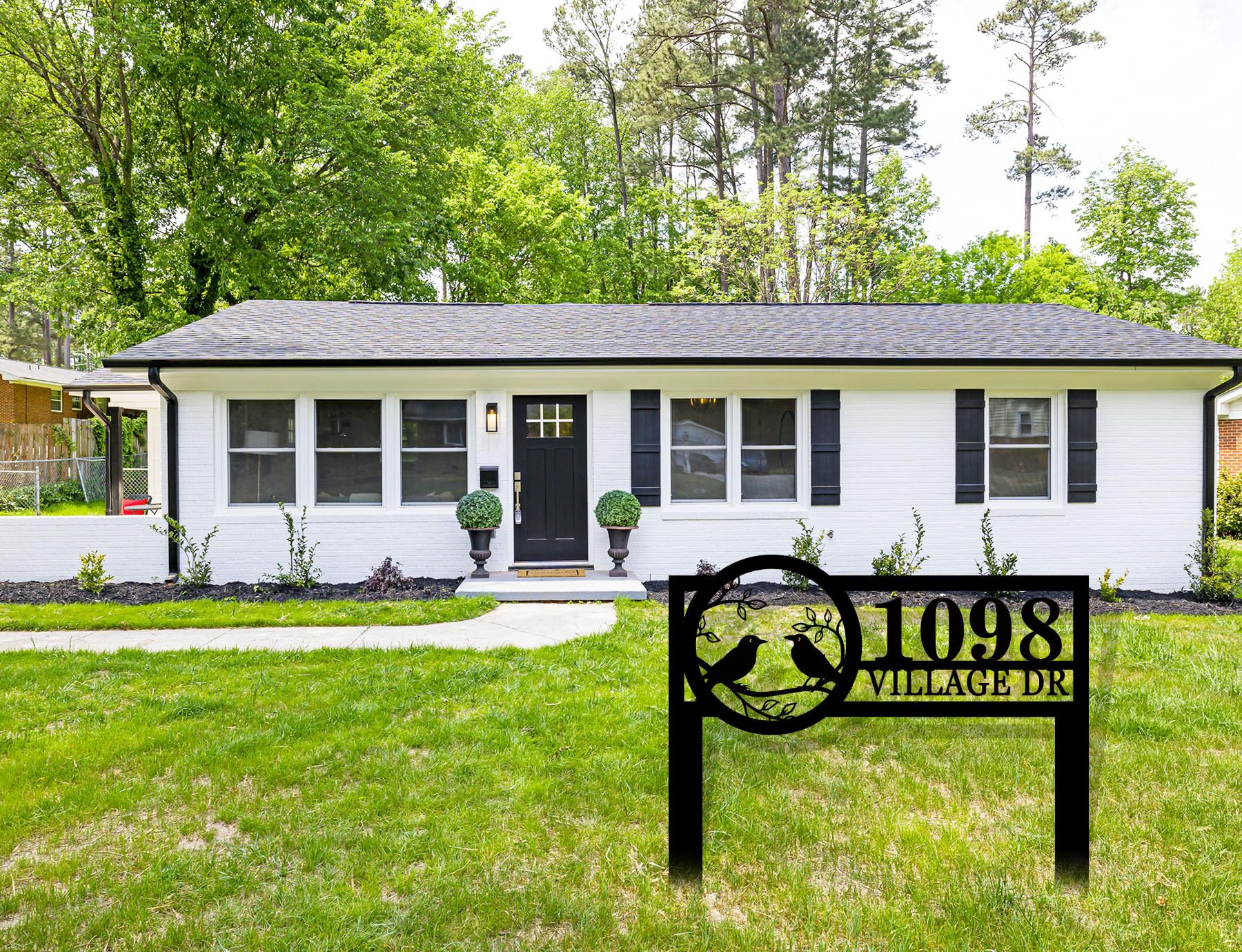 Custom Metal House Number Signs with Stakes - Personalized Yard Address Plaques for Home, Outdoor Address Signs for Mailbox & Front Door - Perfect for Curb Appeal & Package Delivery