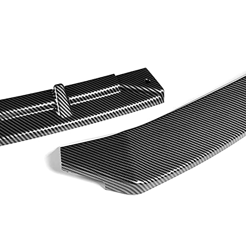 3PCS Front Bumper Lip Splitter for 2016-2020 Tesla Model S - ABS Carbon Fiber Spoiler & Air Dam Chin Diffuser Body Kit - Perfect for Street Racing & Car Show Enhancement