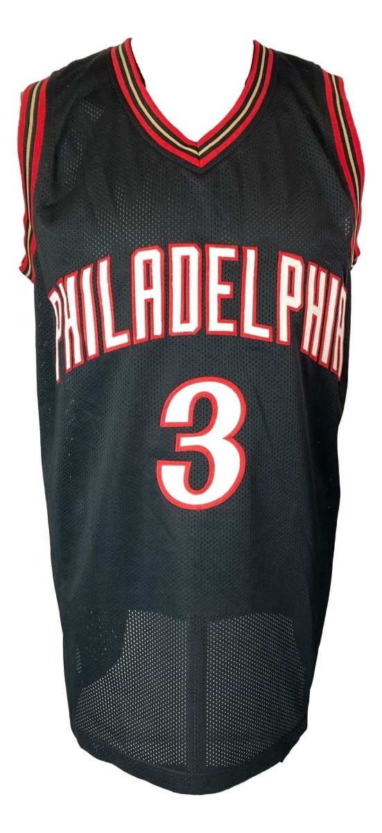 Allen Iverson Philadelphia 76ers Autographed Black Basketball Jersey - Authentic NBA Memorabilia for Fans & Collectors - Perfect for Display, Gifts, and Sports Memorabilia Collections
