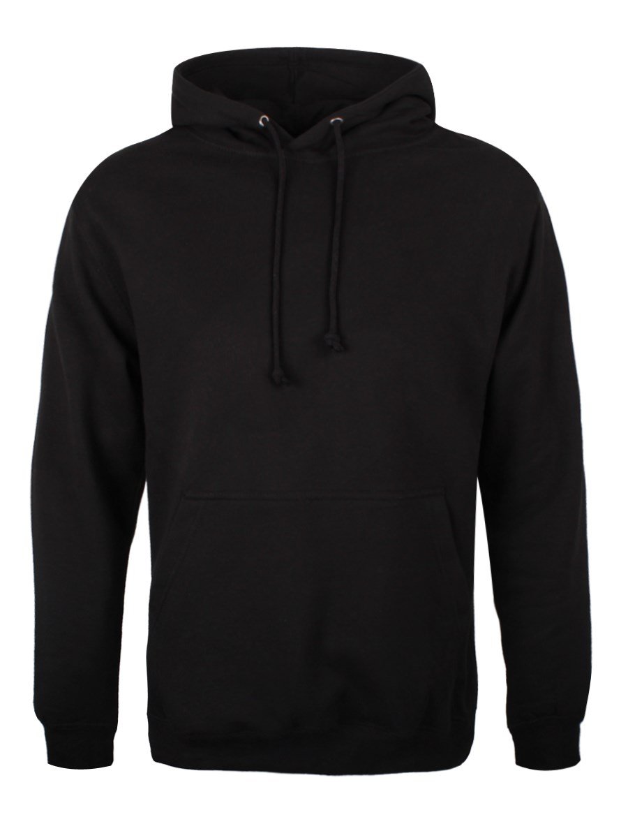 Men's Plain Pullover Hoodie Black - Soft Cotton Casual Sweatshirt for Everyday Wear | Perfect for Gym, Running, Lounging & Street Style Fashion