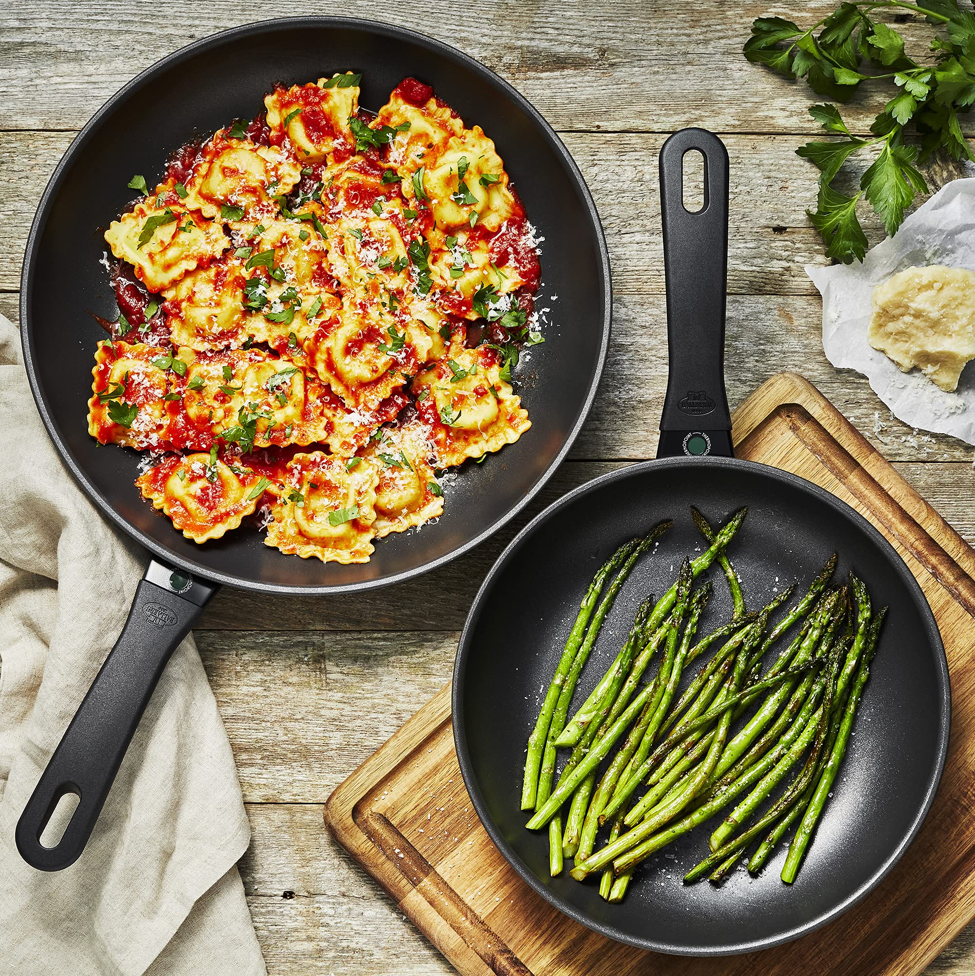 Ballarini Avola 2-Piece Aluminum Nonstick Frying Pan Set - Italian-Made Cookware for Sauteing, Frying & Cooking | Perfect for Home Kitchens & Professional Chefs