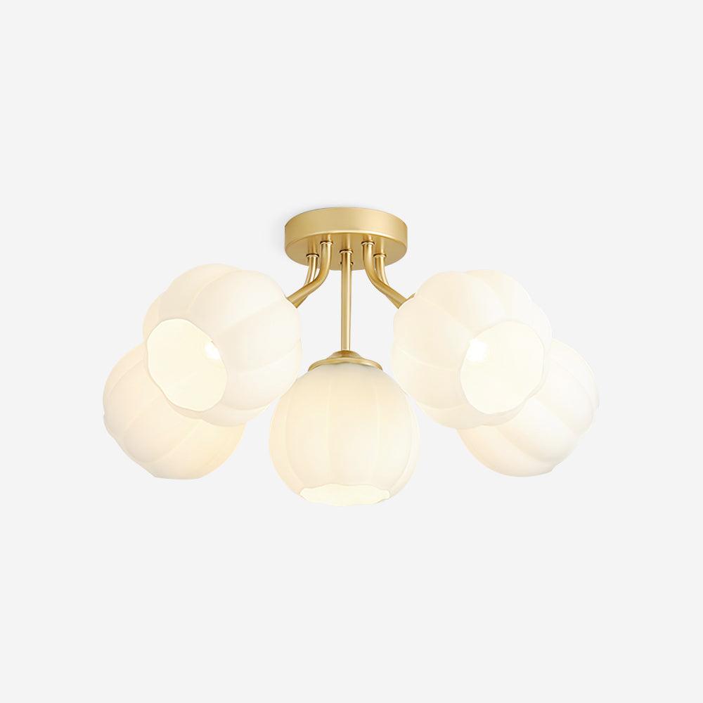 Marra Flower Ceiling Light Fixture - Modern Floral Chandelier with Crystal Accents for Living Room, Bedroom & Dining Room Decor | Elegant Lighting Solution for Home Interior Design