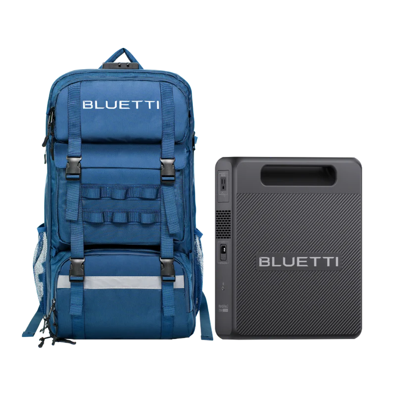BLUETTI Handsfree 2 Portable Power Station - 300W Solar Generator for Camping, Hiking & Emergency Backup - Lightweight Backpack Design with USB-C & AC Outlets