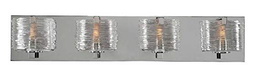 South Bay 4-Light Chrome Bathroom Vanity Light Fixture - Perfect for Modern Bathrooms & Powder Rooms