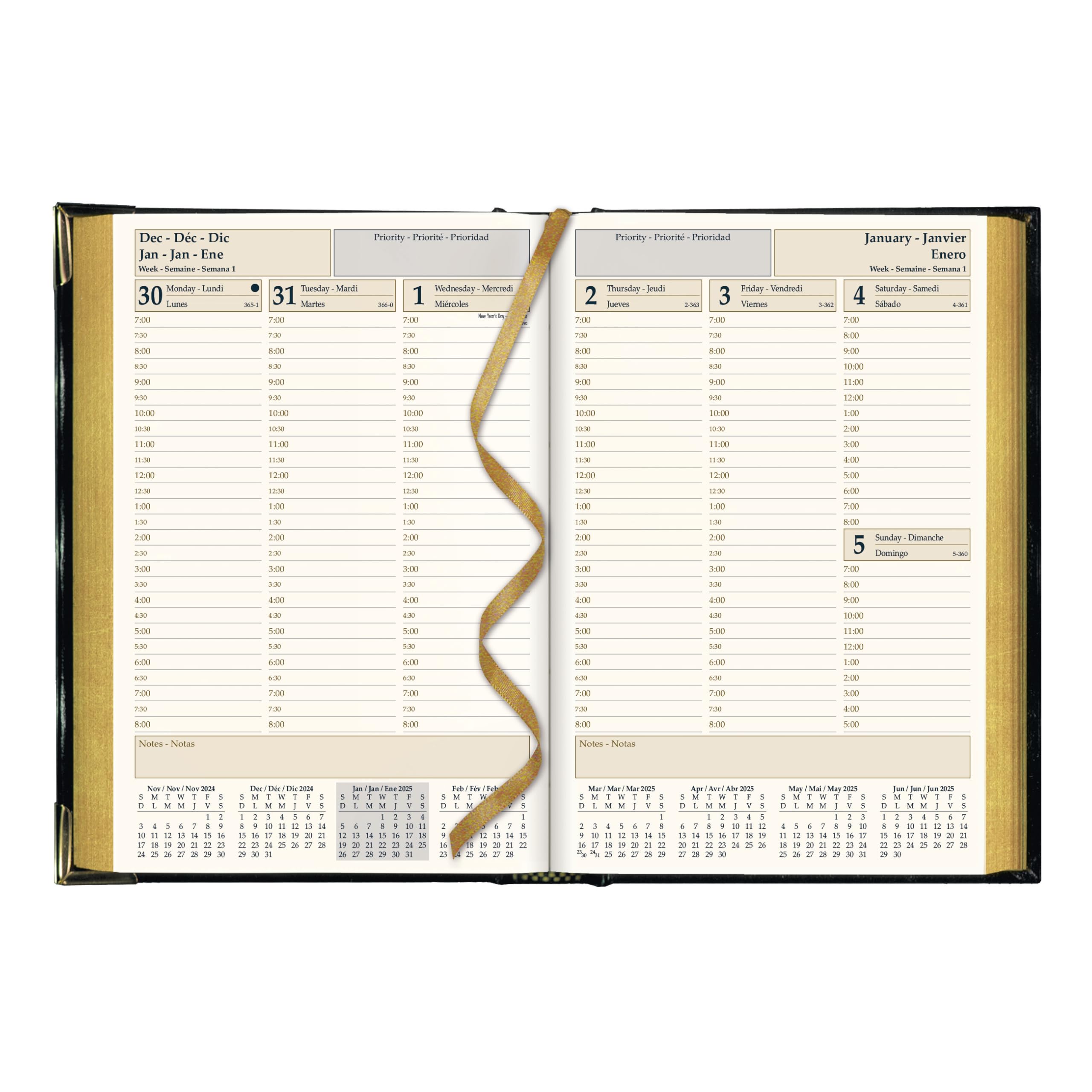 Brownline® 2025 Executive Weekly Planner - 12-Month Appointment Book (January-December) | 8.187
