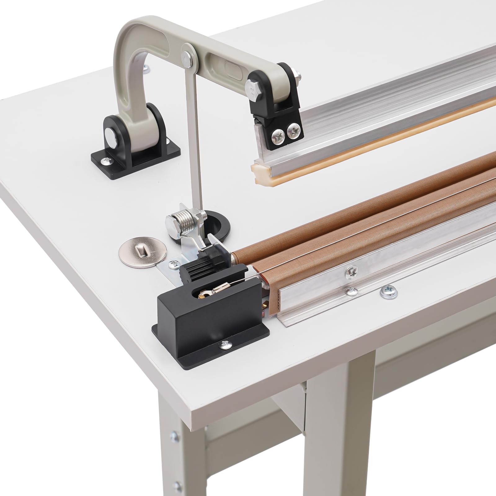 110V 850W Electric Plastic Bag Sealer with Foot Pedal - 22 Inch Heat Sealing & Cutting Machine for Packaging, 0.6mm Wide Seal - Perfect for Food Storage, Retail Packaging & Industrial Use