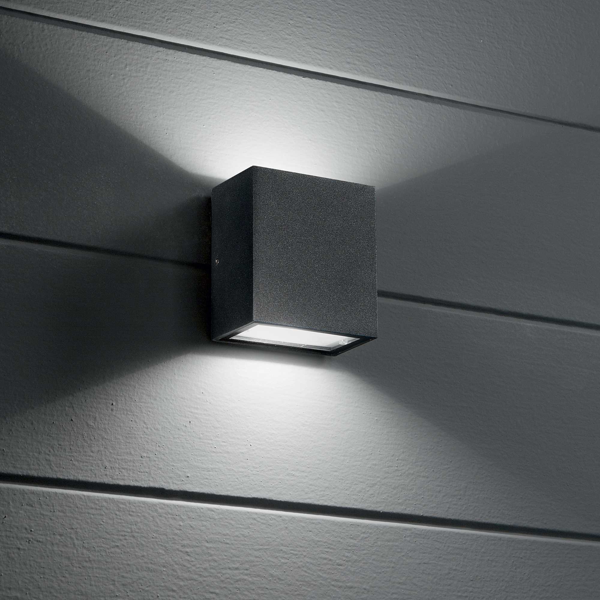 Argo Up/Down Wall Light - Anthracite/White Finish - Modern Exterior Lighting for Patio, Garden, and Entryway