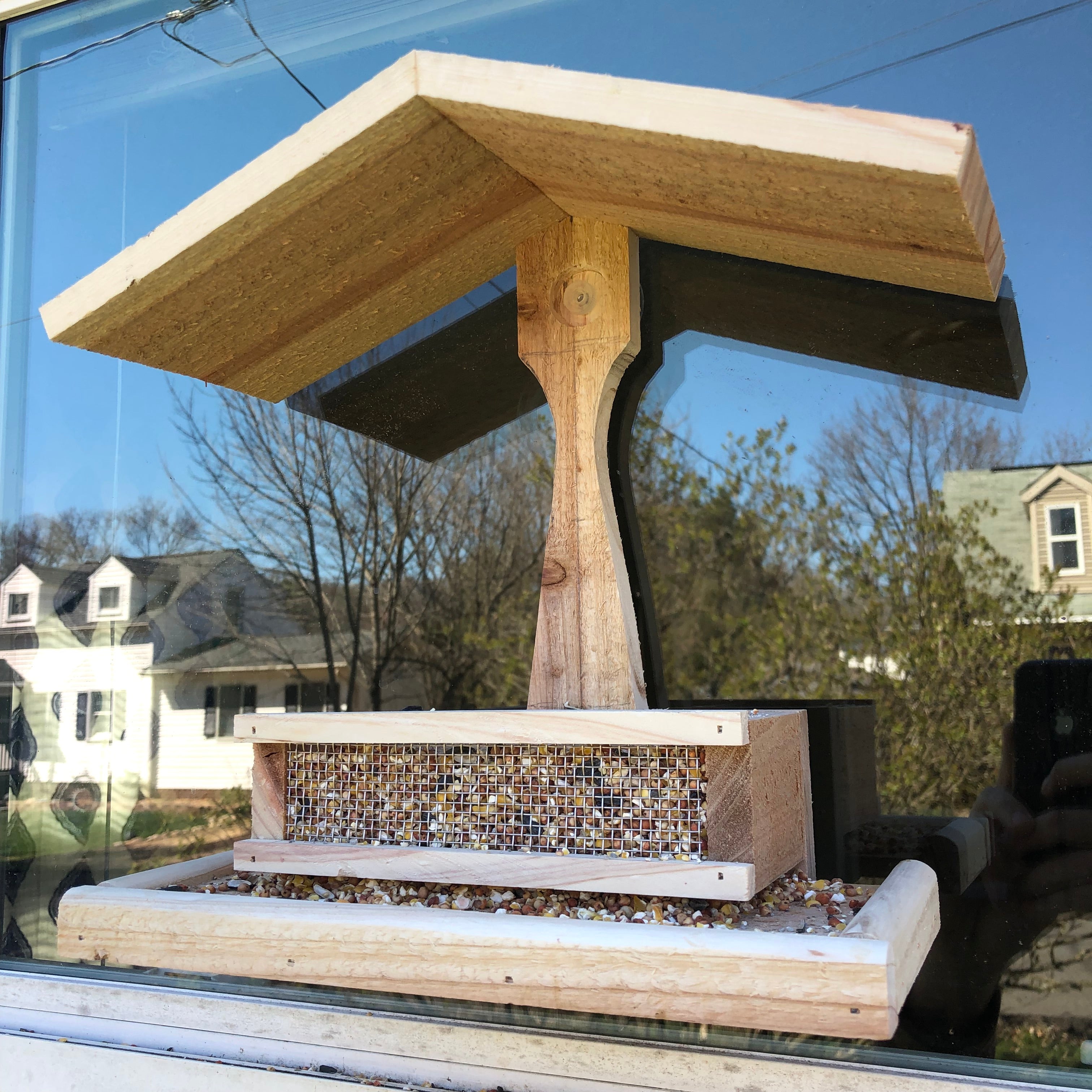Window Bird Feeder with Strong Suction Cups - Clear View Bird Watching Feeder for Cardinals, Finches & Hummingbirds - Perfect for Home, Office & Garden Bird Lovers