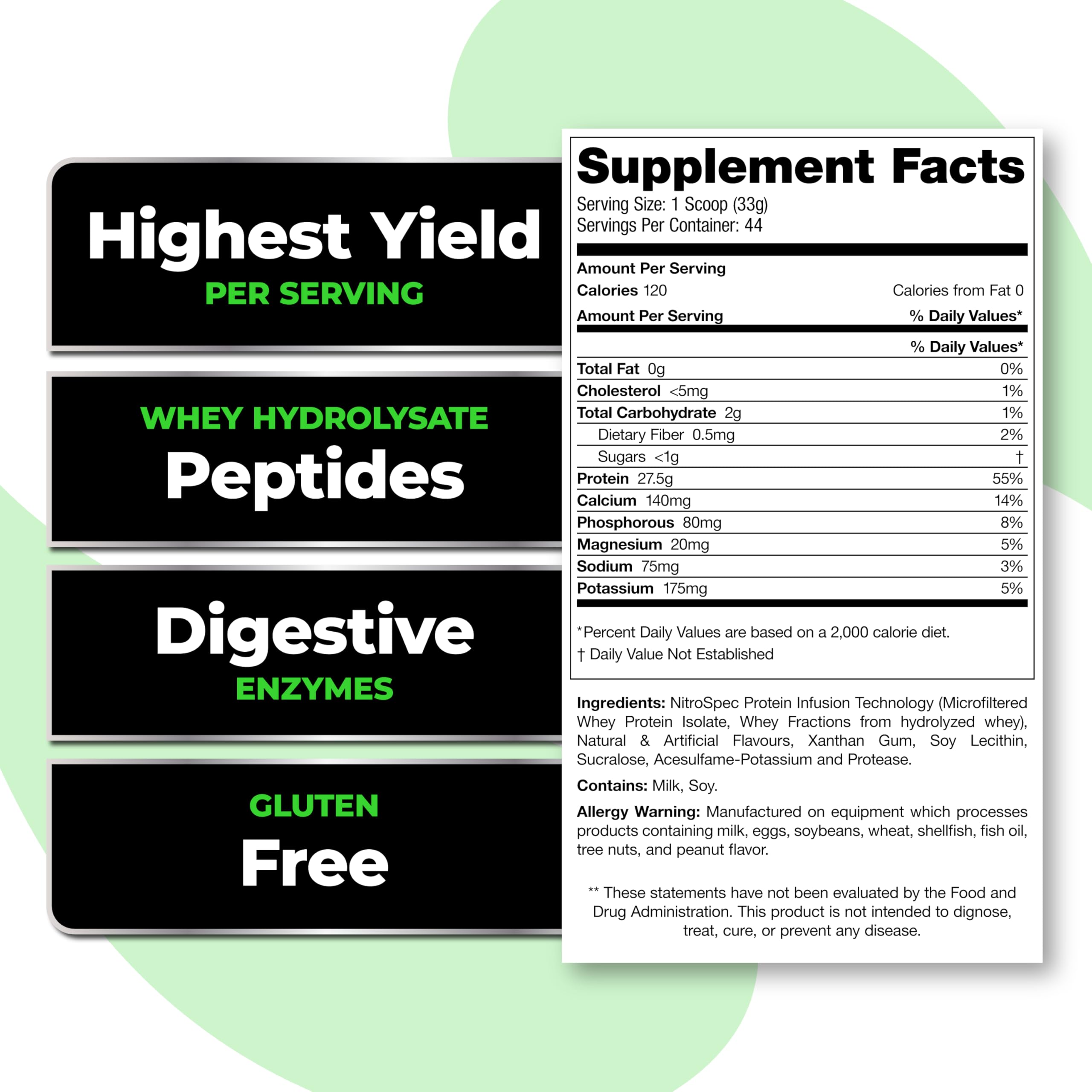 Species Nutrition Isolyze Whey Protein Powder - 100% Pure Whey Isolate for Muscle Growth & Recovery - 27.5g Protein Per Serving - Sugar Free & Low Fat - Vanilla Ice Cream Flavor (22 Servings) | Post-Workout Supplement for Athletes & Fitness Enthusiasts
